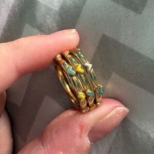Kendra Scott Haven size 7 Gold Ring Set